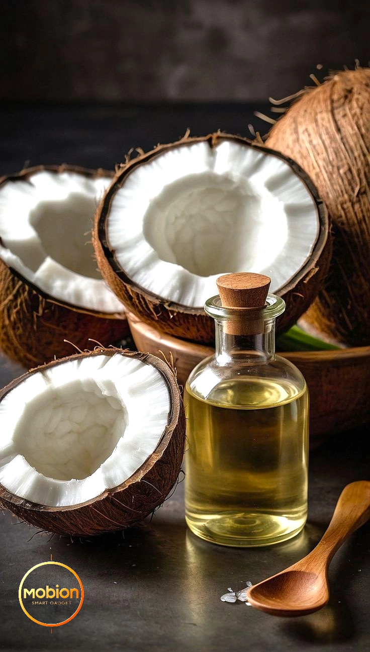 روغن و میوه درخت نارگیل برای ماساژ سر