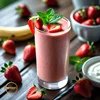 انفجاری از طعم و ویتامین: طرز تهیه اسموتی توت‌فرنگی خامه‌ای در ۵ دقیقه!